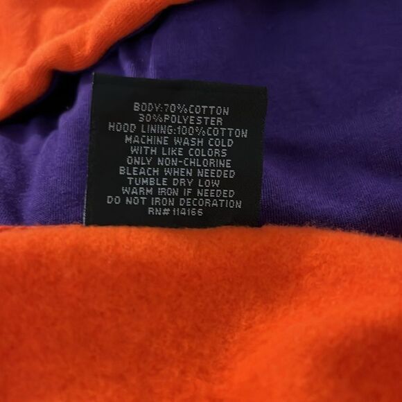 Colosseum Clemson Tigers  sweatshirt Size Large full zip hoodie pockets NWT - Picture 9 of 10